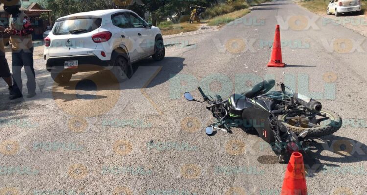 repartidor lesionado por choque en victoria
