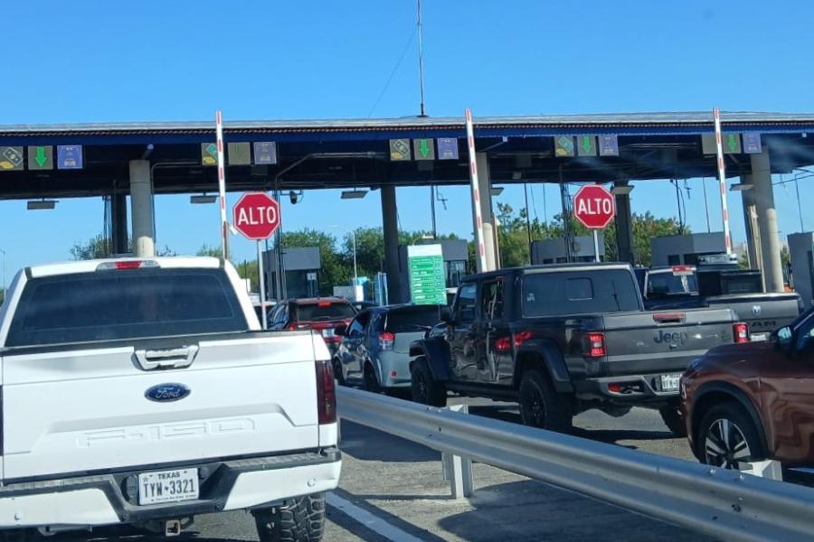 tráfico en cruce fronterizo de matamoros