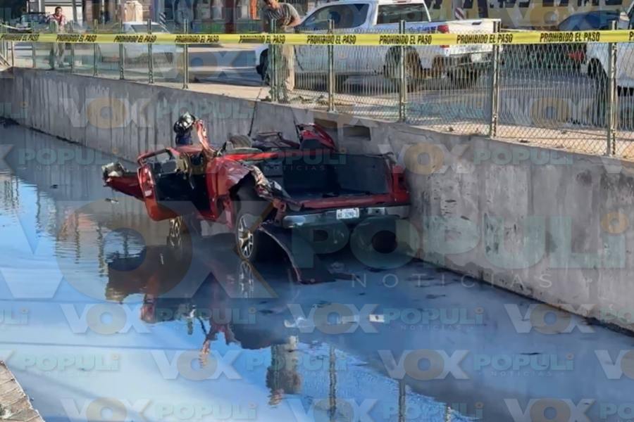 volcadura en canal de matamoros