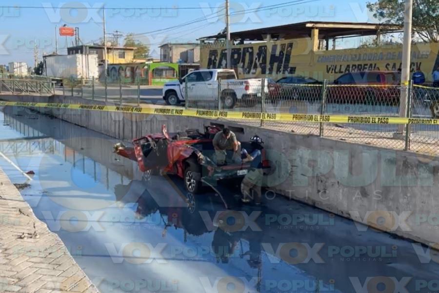 volcadura en canal de matamoros