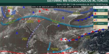 ¿Dónde ocasionará lluvias el canal de baja presión?