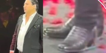 ¿Julión Álvarez pisó el celular de un presunto fan