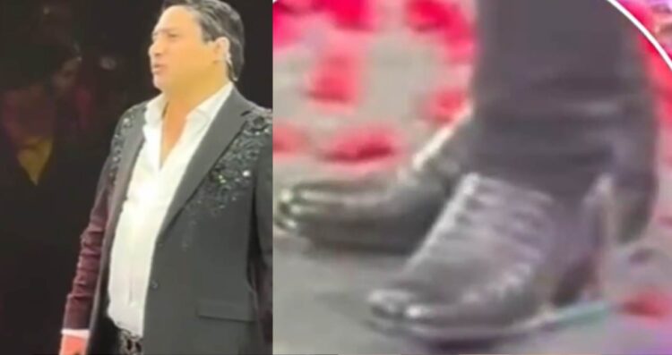 ¿Julión Álvarez pisó el celular de un presunto fan
