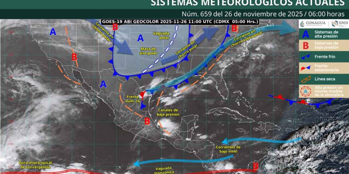 ¿Lluvias intensas y evento de Norte afectarán en México?
