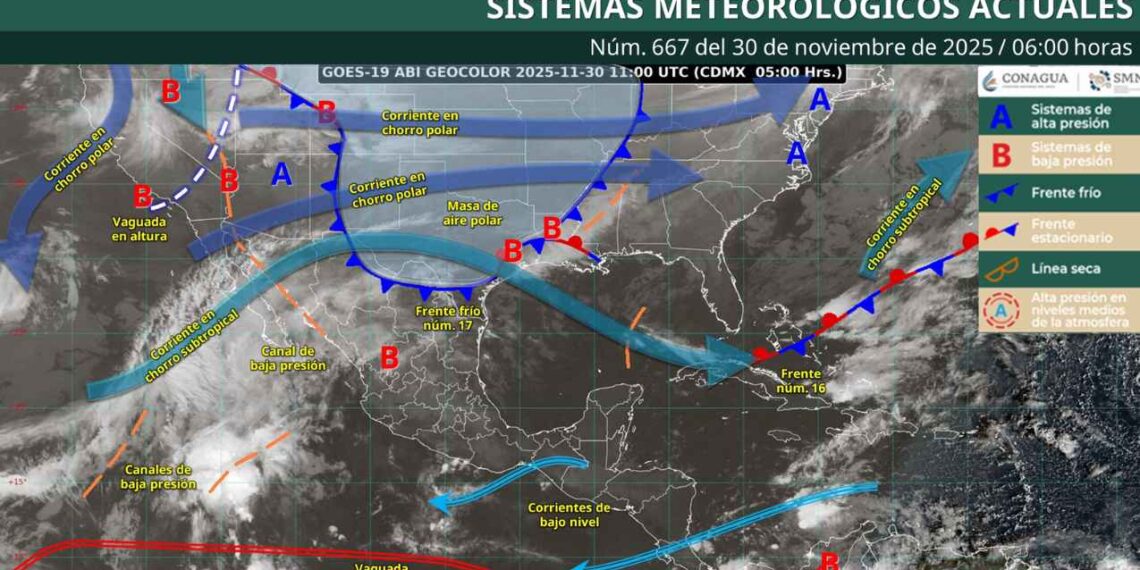 frente frío domingo clima