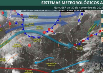 frente frío domingo clima