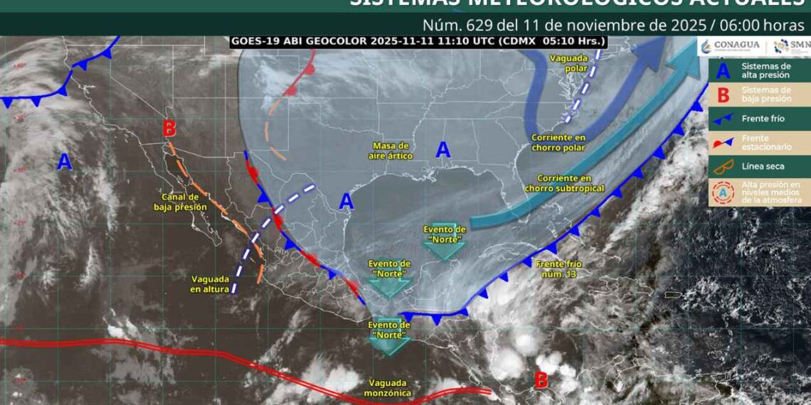 ¿Qué regiones registrarán temperaturas de hasta 7 grados?