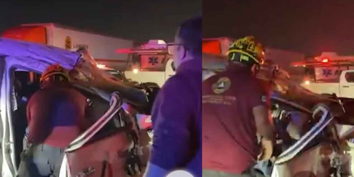 Accidente en el periférico de Escobedo