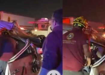 Accidente en el periférico de Escobedo