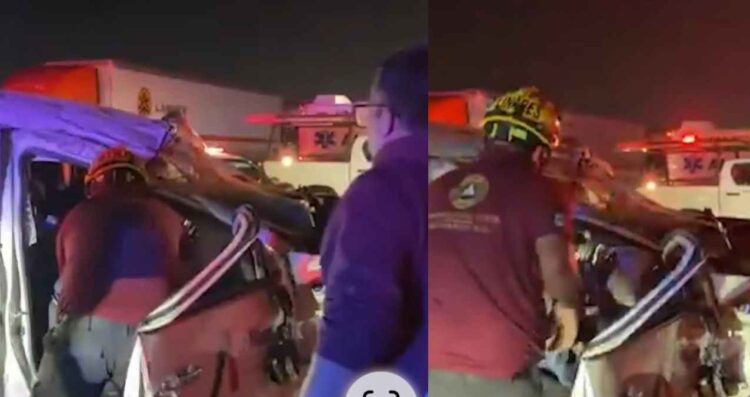 Accidente en el periférico de Escobedo