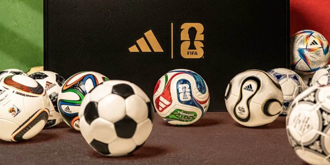 Adidas presenta colección histórica de balones rumbo al Mundial 2026