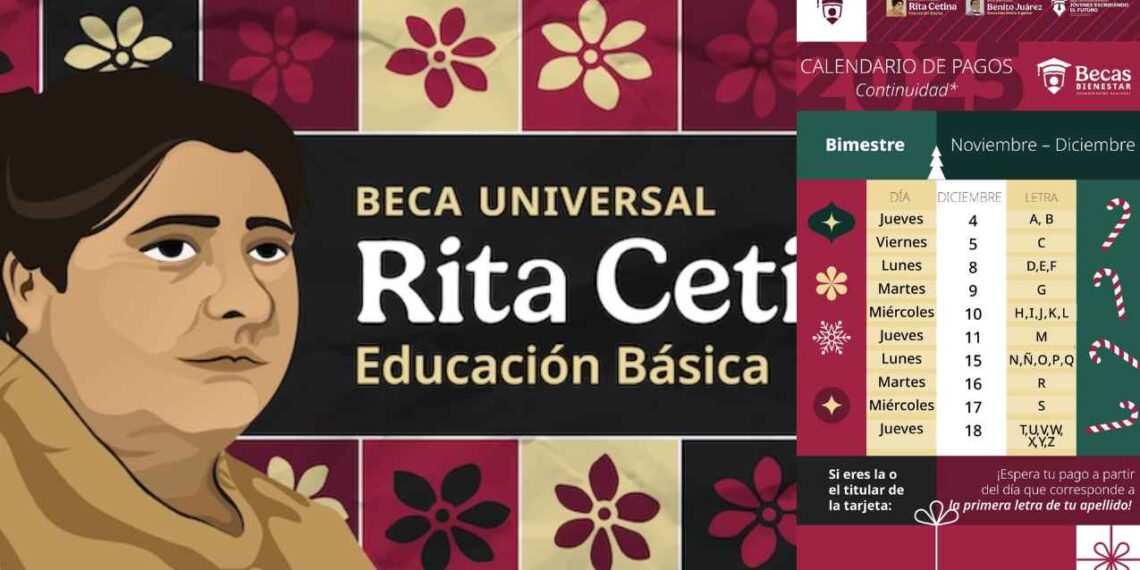 Anuncian pago de la Beca Rita Cetina del bimestre noviembre-diciembre: ¿Cuándo inicia?