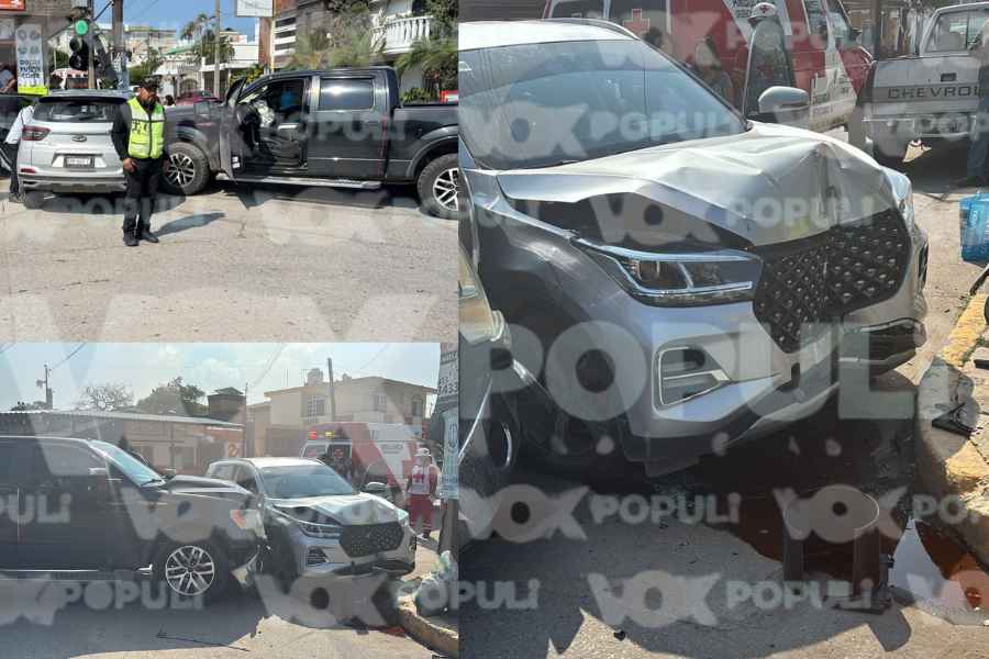 Aparatoso accidente múltiple en Ciudad Madero, Tamaulipas deja cuantiosos daños materiales