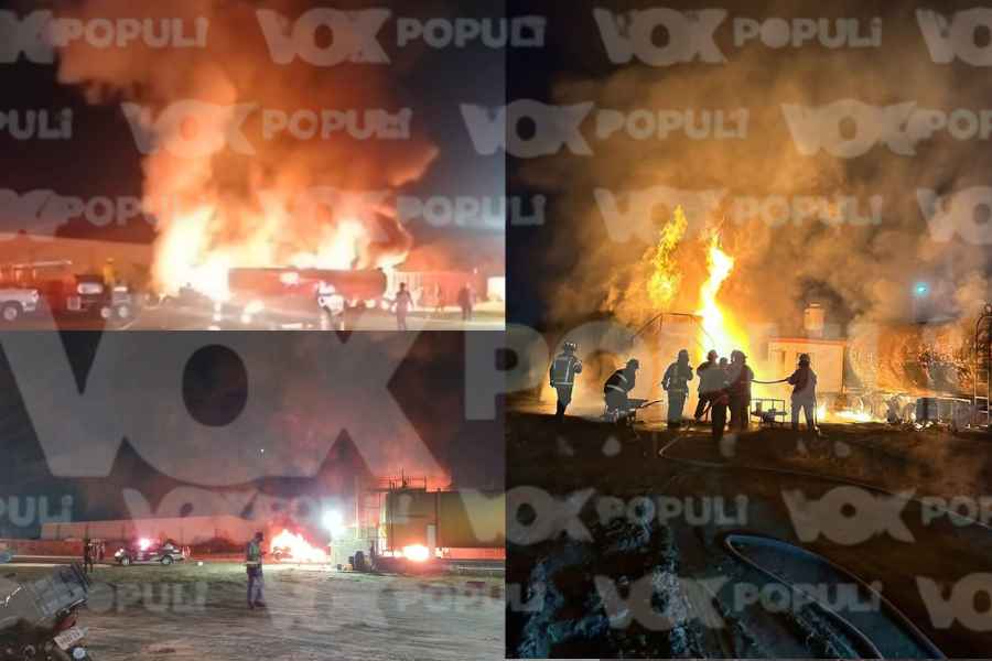 Arde pipa cargada con diésel en el ejido Francisco Medrano de Altamira, Tamaulipas