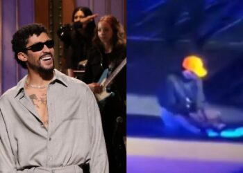 Así fue el momento exacto en que Bad Bunny cayó en pleno concierto de la CDMX