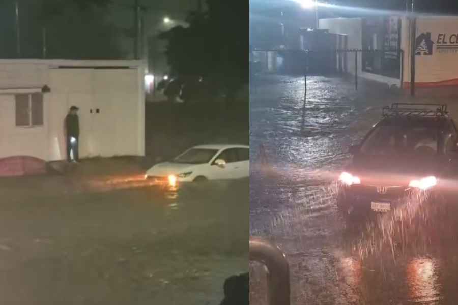 Así lucen las calles de Ciudad Victoria, Tamaulipas, debido a las intensas lluvias de este domingo