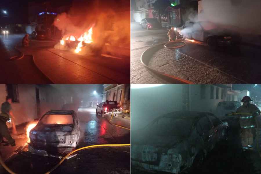 Auto se incendia en Ciudad Victoria (1)