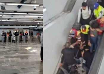 Caída en escalera eléctrica de Ciudad Deportiva