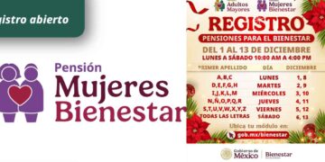 Calendario de registro para la Pensión Mujeres Bienestar en diciembre: ¿Qué día te toca inscribirte?