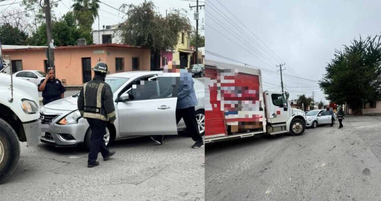 Camión repartidor choca en Linares