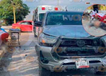 motociclista impactado camioneta Eje Vial