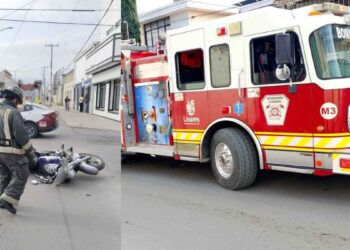 Choque en Centro de Linares deja lesionado