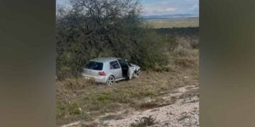 Choque en carretera a Matehuala