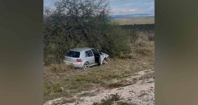 Choque en carretera a Matehuala