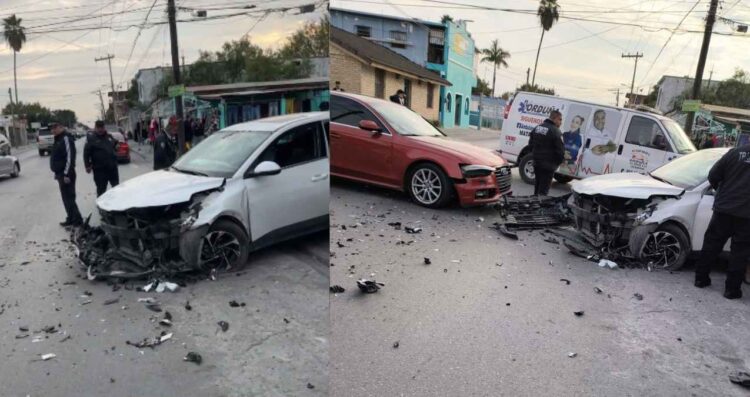 Choque en la Fidencio Trejo deja daños materiales