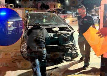 Familia se ve involucrada en choque sobre la avenida La Joya en Reynosa, Tamaulipas