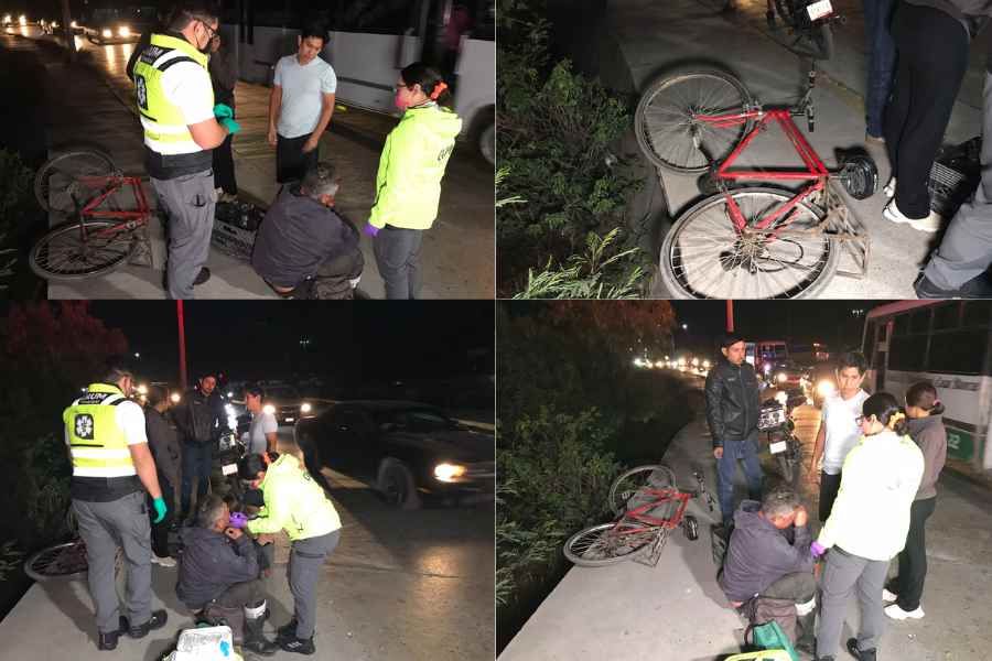 Ciclista lesionado en bulevar de Victoria (1)