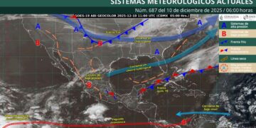 Clima para este miércoles: ¿Dónde continuará afectando el frente frío No. 19?