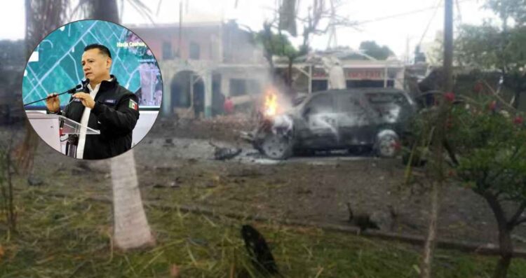 Coche-bomba que estalló en Coahuayana, Michoacán, habría entrado de Colima, afirma el Fiscal General, Carlos Torres Piña