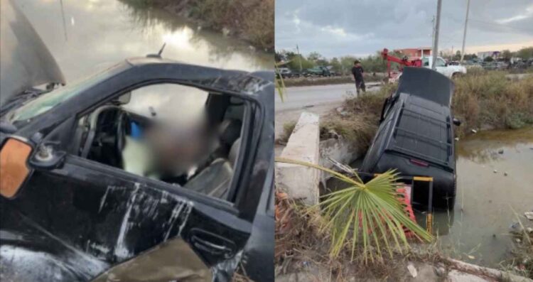 Conductor pierde la vida tras caer a canal en el Libramiento Emilio Portes Gil de Matamoros, Tamaulipas