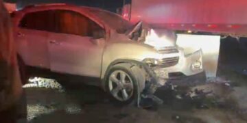 Conductor resulta herido tras colisión sobre la autopista Reynosa en Guadalupe, NL
