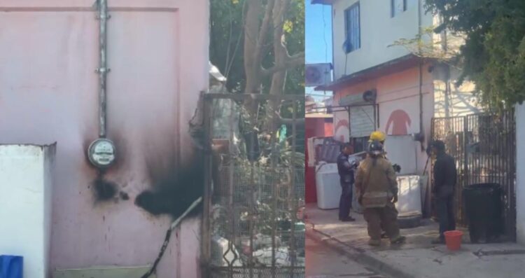 Corto circuito provoca incendio en la colonia Lauro Villar de Matamoros, Tamaulipas