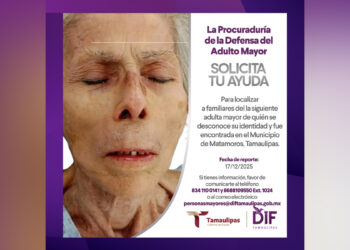 DIF Tamaulipas busca a familiares de abuelita
