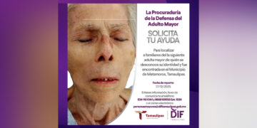 DIF Tamaulipas busca a familiares de abuelita