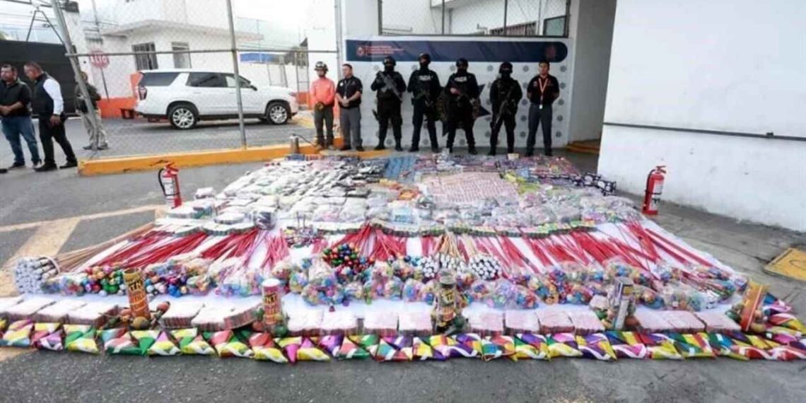 Guadalupe aseguraron tonelada pirotecnia