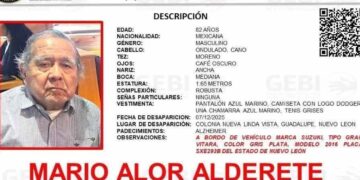 Desaparece abuelito con Alzheimer en Guadalupe