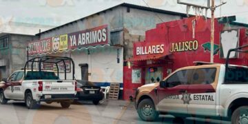 Dos detenidos en bar Billares Jalisco