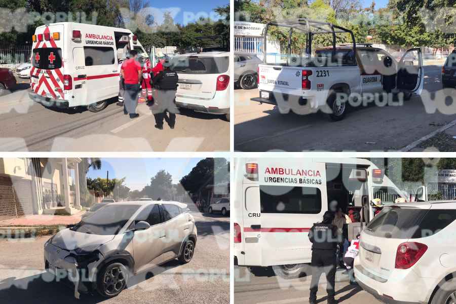 Elemento de la Guardia Estatal protagoniza choque con lesionados al omitir alto en Cd. Victoria, Tamaulipas