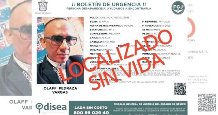 Encontraron sin vida a Olaff Pedraza, docente que había sido reportado como desaparecido en Edomex