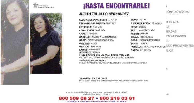 Familiares alertan posible feminicidio en desaparición de la agente Judith Trujillo en CDMX