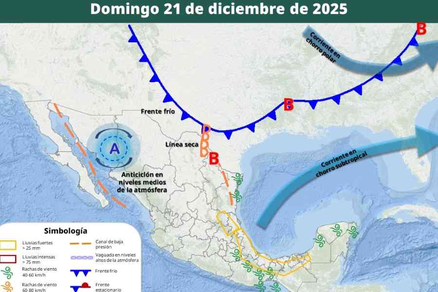 Frente frío 23 llega a México 
