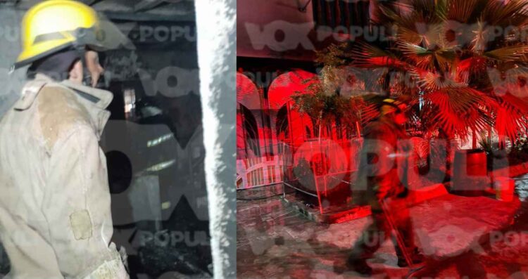 Fuego consume vivienda en el fraccionamiento 18 de Marzo en Ciudad Madero, Tamaulipas