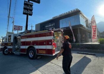 Fuego en carnicería de Monterrey
