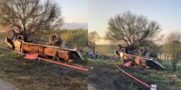 Fuerte accidente en la carretera interejidal