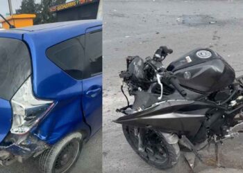 motocicleta destruida División del Norte