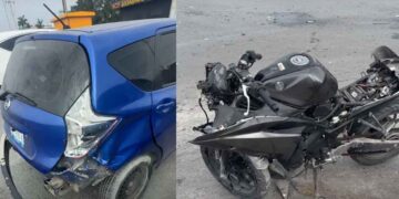 motocicleta destruida División del Norte